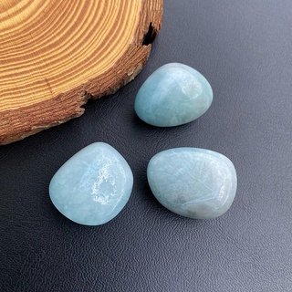 เซ็ตหินอความารีน ก้อนขัดมัน 3ชิ้น (Aquamarine Tumbled Set) #2
