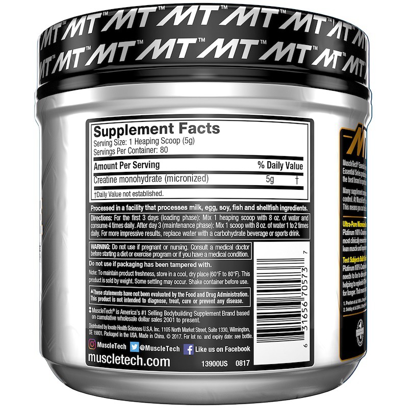 MuscleTech Creatine (400g) แพ็คเก็จใหม่ล่าสุด - muscle_cafe - ThaiPick