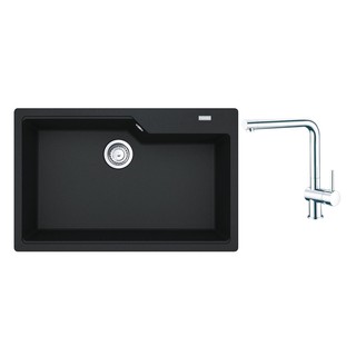 BUILT-IN SINK FRANKE UBG 610-78 1B+ SMART BLACK FAUCET ซิงค์ฝัง 1 หลุม FRANKE UBG 610-78 + ก๊อกน้ำร้อนน้ำเย็น FRANKE SMA