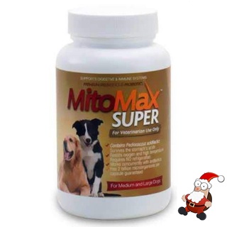 Mito max Super medium-large dog อาหารเสริมสุนัขช่วยระบบย่อยอาหารและภูมิคุ้มกัน 30 เม็ด