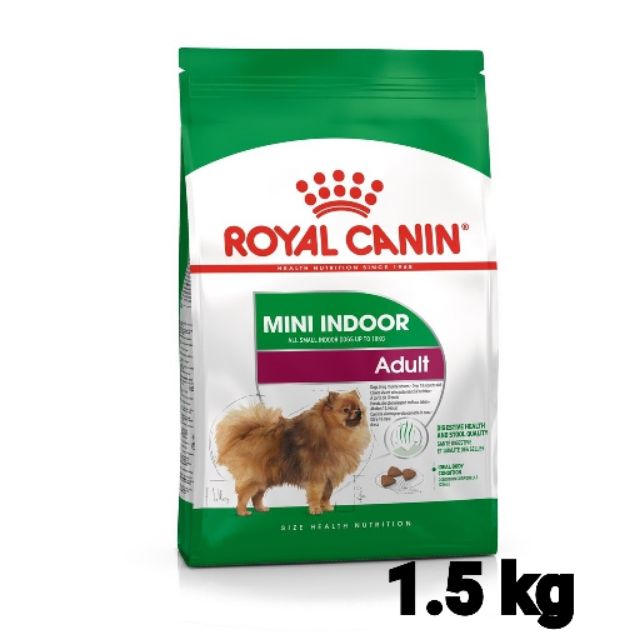 RoyalCanin Mini Indoor Adult อาหารสุนัขโตพันธุ์เล็ก เลี้ยงในบ้าน (ขนาด1.5 Kg.)