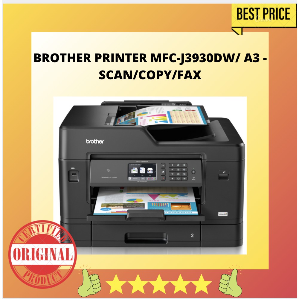 Brother printer MFCJ3930DW/ A3 Multifunction Print, Scan, Copy, Fax