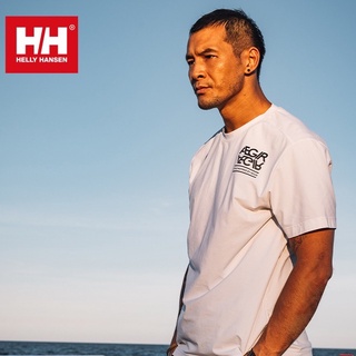 เสื้อยืดโอเวอร์ไซส์เสื้อยืดแขนสั้น คอกลม ผ้าฝ้าย พิมพ์ลาย Helly HANSEN สําหรับผู้ชาย และผู้หญิงS-3XL