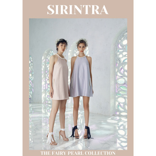 SIRINTRA The Fairy Pearl - Pearly Dress ชุดเดรสสั้น ทรงเอ แขนกุด ดีเทลปักไข่มุกรอบคอและกระเป๋า หรูหราด้วยผ้าแจ็คการ์ด