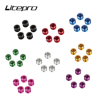 Litepro สลักเกลียวข้อเหวี่ยง สกรูจานหน้า สําหรับจักรยานเสือภูเขา MTB