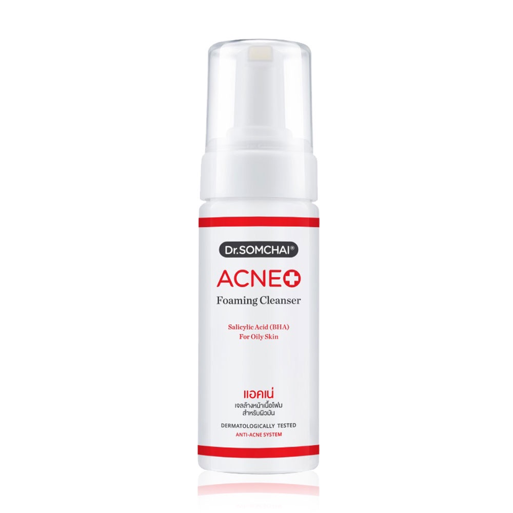 Dr.somchai Acne Foaming Cleanser Salicylic ดร.สมชาย เจลล้างหน้า เนื้อโฟม สำหรับผิวมัน ลดการอุดตันของสิว 150 ml 09575