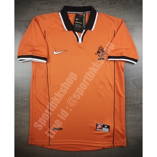 [Retro] - เสื้อฟุตบอล ย้อนยุค Holland Netherland Home ฮอลแลนด์ เนเธอร์แลนด์ เหย้า ชุดฟุตบอลโลก ปี 1998