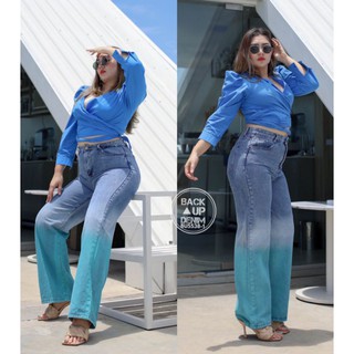 Big Size Back UP Jeans  รหัสสินค้า BU-5538-1กางเกงยีนส์ทรงกระบอกไล่สี