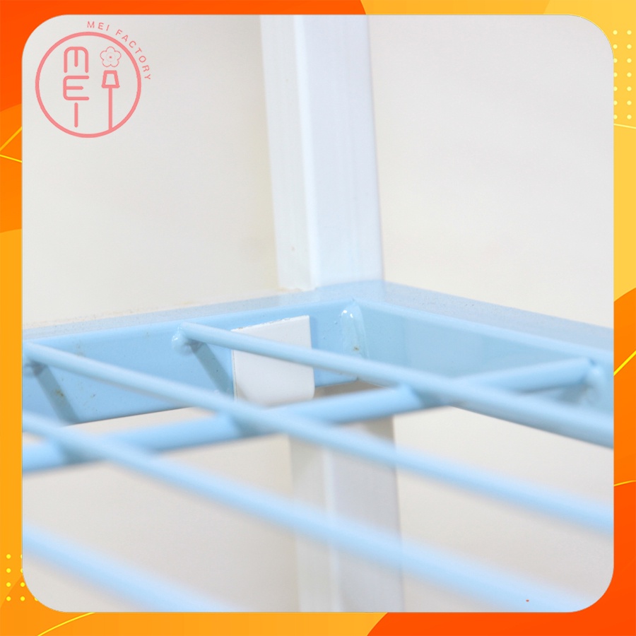 ชั้นวางรองเท้าเหล็ก อเนกประสงค์  วางสินค้า ชั้นวางรองเท้าคอสโม่ เหล็กหนา 5 ชั้น (3 สี ฟ้า เขียว ชมพู) - รูปที่ 4