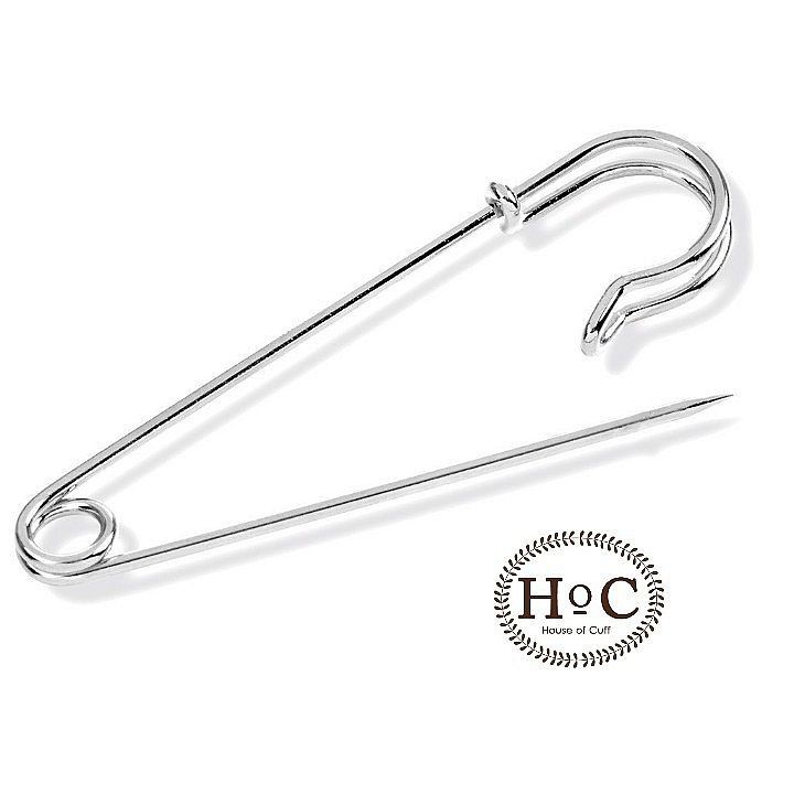 Houseofcuff Tie Clip Pin เข็มกลัดผูก ผูก PIN COLLAR PIN SILVER