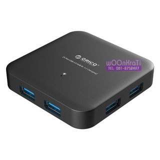 มือสอง ORICO 4 Port USB3.0 HUB with BC1.2 Technology &amp; 12V2.5A Power Adapter (U3BCH4) สีดำพร้อมกล่องและอุปกรณ์