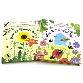 Usborne lift the flap Q&amp;A flower and bee (2เล่ม)