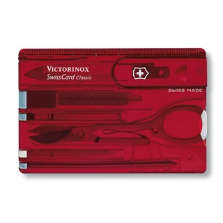 Victorinox Tools SAK-SC, 0.7100.T Swiss Card Classic, Red Translucent