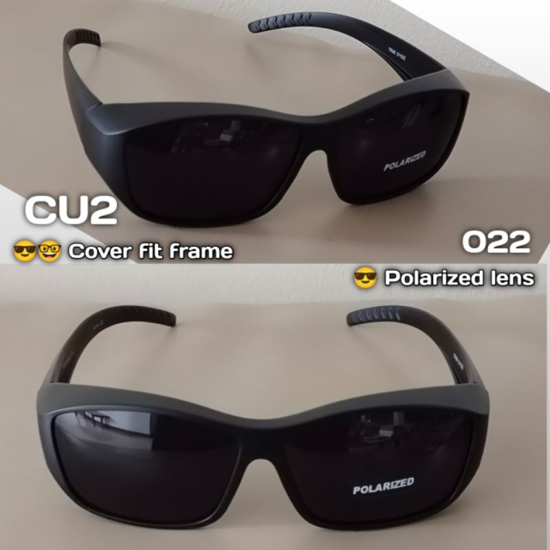 CU2 รุ่น 022 FIT OVER SUNGLASSES POLARIZED LENS แว่นตากันแดดครอบ แว่นตาครอบ