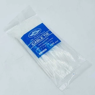 เคเบิ้ลไทร์ Nylon Plastic Cable Ties สีใส 1 ถุง มี100เส้น มีให้เลือกหลายขนาด สายรัดไนล่อน เข็มขัดรัดสายไฟ หนวดกุ้ง