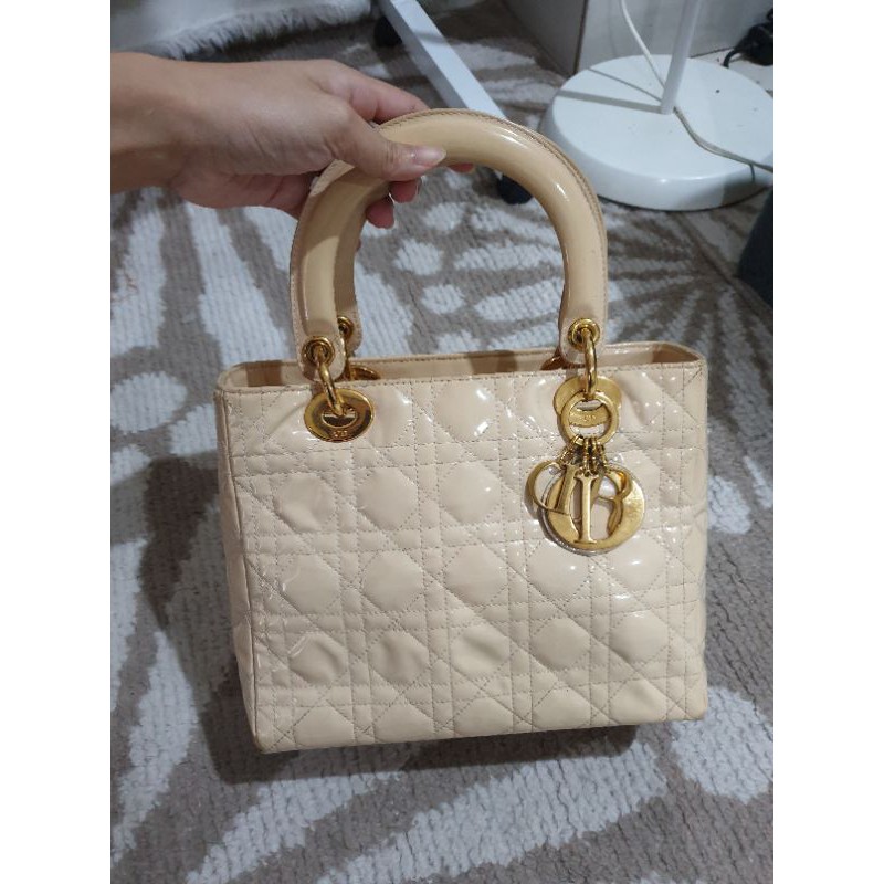 Lady Dior 10" หนังแก้ว Vintage