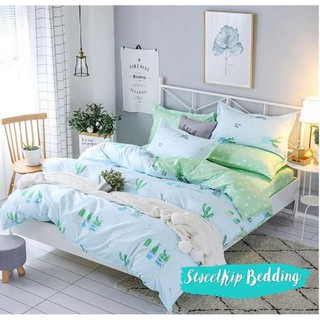 Sweet Kip Bedding ผ้าปูที่นอนขนาด 3.5ฟุต, 5ฟุต, 6ฟุต พร้อมผ้านวมขนาด 180 x 220 เซ็นติเมตร รวม 6 ชิ้น ลายกระบองเพชร