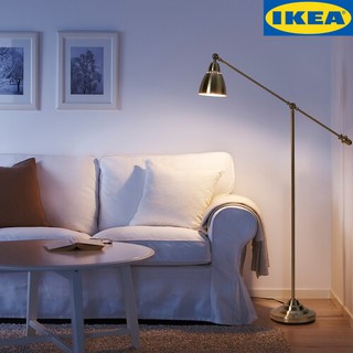 IKEA BAROMETER บารูเมียทเตร์ โคมไฟพื้น/โคมไฟอ่านหนังสือ, สีทองเหลือง วัสดุโลหะ คงทนแข็งแรง