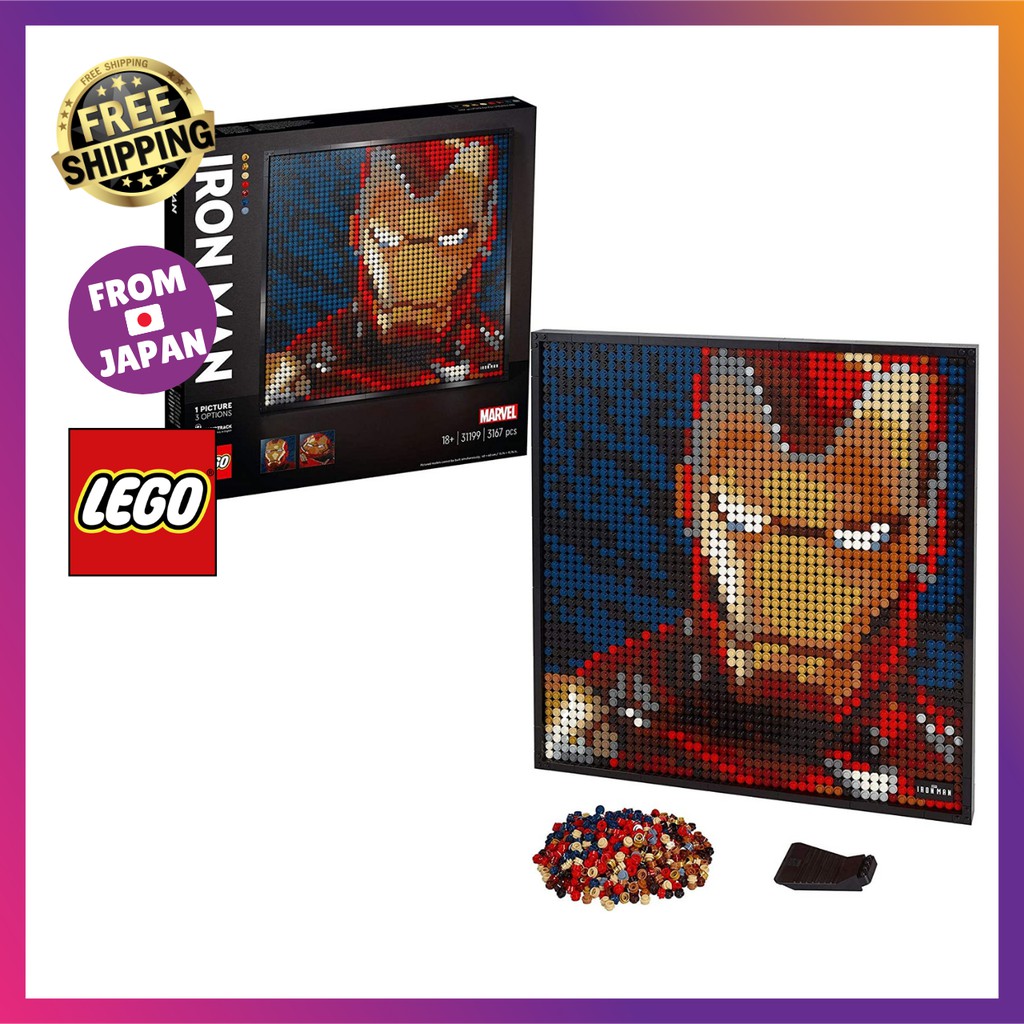 [LEGO] LEGO ART 31199 Marvel Studios Iron Man ชุดคนเหล็ก 3 ประเภท แนวตั้ง แสดง ซาวด์แทร็ก ซูเปอร์ฮีโร่ การดำรงชีวิต สำนักงาน Iconic