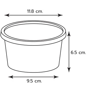 (แพ็ค 25 ชิ้น) ชาม 16oz. + ฝาปิด PP