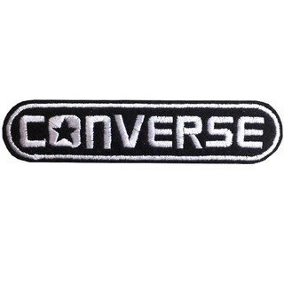 อาร์มติดเสื้อลาย Converse ผ้าดำ ตัวรีดติดเสื้อลายConverse ผ้าดำ อาร์มติดเสื้อลายConverse ผ้าดำ โลโก้ติดเสื้อ Converse