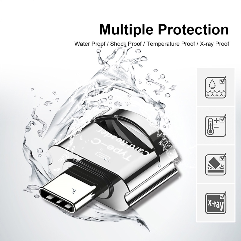 Aloy อะแดปเตอร์แปลงการ์ดรีดเดอร์ Type-C TF Micro-SD OTG สําหรับโทรศัพท์มือถือ PC