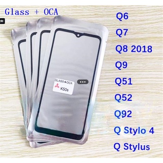 กระจก +OCA LCD เลนส์ด้านหน้า ด้านนอก สําหรับ LG Q Stylo 4 Stylus Q70 Q51 Q52 Q92 Q6 Q7 Q8 2018 Q9