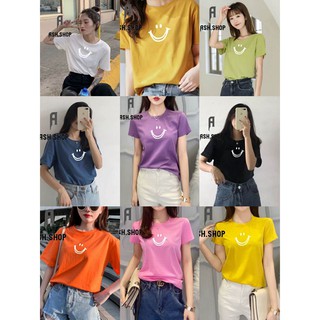 10 สีลูกอมยิ้มเรืองแสงในเสื้อยืดสีเข้มสําหรับผู้หญิง kRI