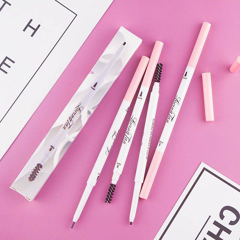 ดินสอเขียนคิ้ว ยืดหยุ่นเขียนดินสอเขียนคิ้ว 1.5 มมบรรจุภัณฑ์กล่องดินสอสีชมพูดูน่ารักมากขึ้น - รูปที่ 3