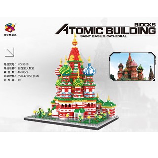 ตัวต่อนาโน Atomic Building Blocks No.9918 ตัวต่อรูปวิหาร เหมือนจริง จำนวน 4650 ชิ้น.