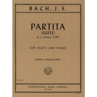 (Flute and piano)Bach (1685 – 1750) Partita (Suite) C-Moll Bwv 997 Flute and piano(IMC2254)