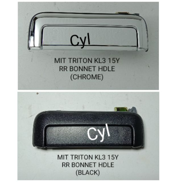 มือจับฝากระโปรงหลัง Mitsubishi Triton KL3 15Y (โครเมียม/ดํา)