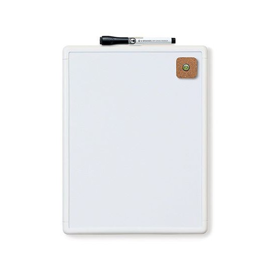 U Brands : UBD251U00-04* กระดานไวท์บอร์ดพร้อมปากกา Contempo Magnetic Dry Erase Board, 8.5 x 11 Inche