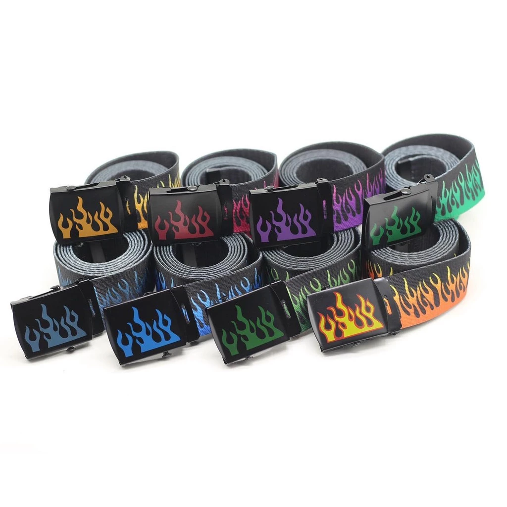 เข็มขัดลายไฟ มี 7 สีให้เลือก (BV199)