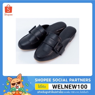 Sincera Brand (Premium Soft Shoes)รองเท้าเปิดส้น สูง 1 นิ้ว สีดำ Black