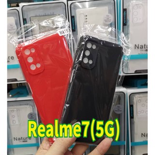 Realme 7 5G TPU คลุมกล้องฝาหลัง นิ่มสีพาสเทล แบบด้าน บาง ลดรอยนิ้ว