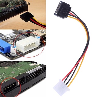 【MyriadU】อะแดปเตอร์สายเคเบิล Sata to IDE 15 Pin SATA ตัวผู้ เป็น Molex IDE 4 Pin ตัวเมีย