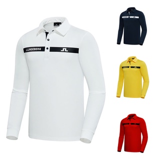 ขนาดยุโรป *** พรีออเดอร์ *** [JL-LS-05] J. เสื้อโปโลแขนยาว ลาย Lindeberg Baju Golf สําหรับผู้ชาย