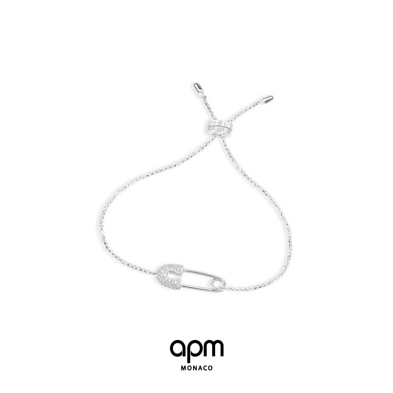 APM Monaco บุคลิกภาพสร้อยข้อมือพินเรียบง่าย ins เครื่องประดับออกแบบเฉพาะ 520 สําหรับแฟน