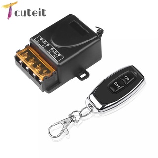 Tcuteit 433MHz รีเลย์ไร้สายรีโมทสวิทช์เปิด/ปิดสวิทช์เปิด/ปิด