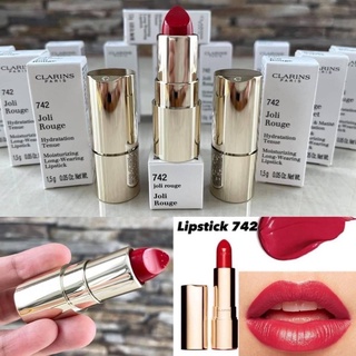 ลิปสติก Clarins Joli Rouge Hydratation Tenue Moisturizing Long-Wearing Lipstick 742 1.5g.