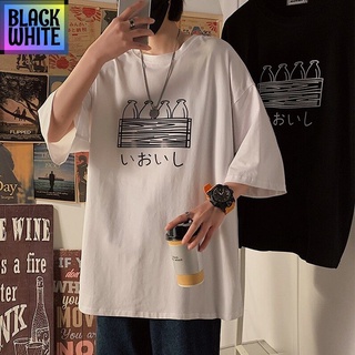 🔥พร้อมส่ง🔥  -เสื้อยืด Oversize ผ้าCotton 100% แฟชั่นสไตล์เกาหลี T-Shirt โอเวอร์ไซส์ สกรีนลายสวยงาม oversize