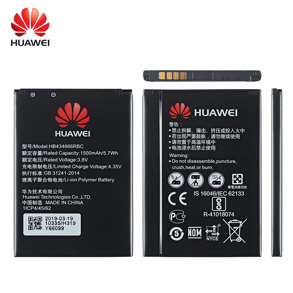100% Original HB434666RBC แบตเตอรี่1500MAh สำหรับ Huawei Router E5573 E5573S E5573s-32 E5573s-320 E5