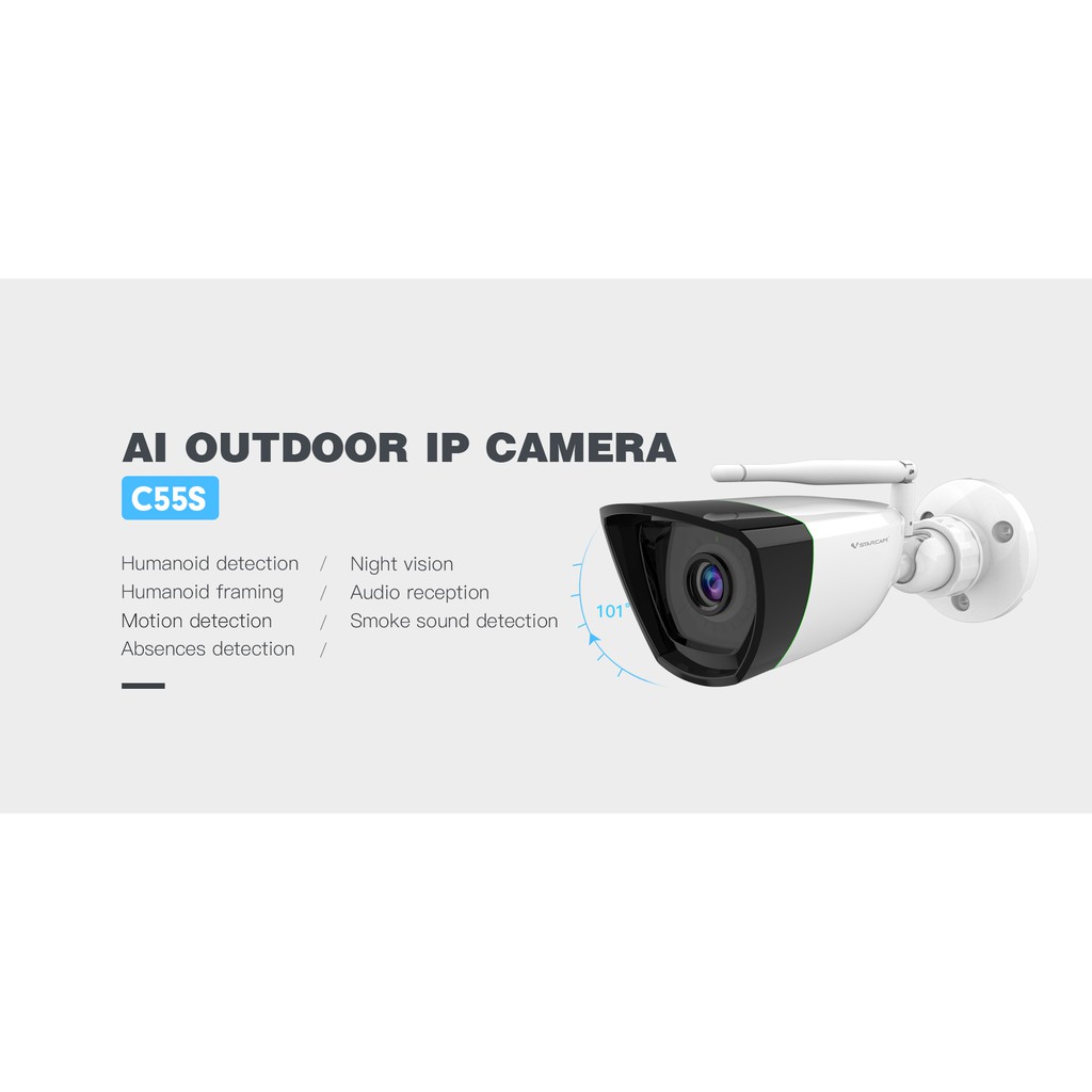 กล้องวงจรปิด VSTARCAM รุ่น CS55 CCTV AI Outdoor IP Camera