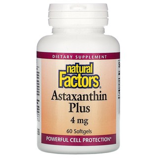 Natural Factors, Astaxanthin Plus, 4 mg, 60 Softgels