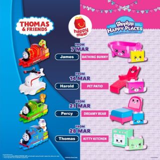 Mcdonalds happy meal Thomas&amp;Friends / Shopkins happy places 2018