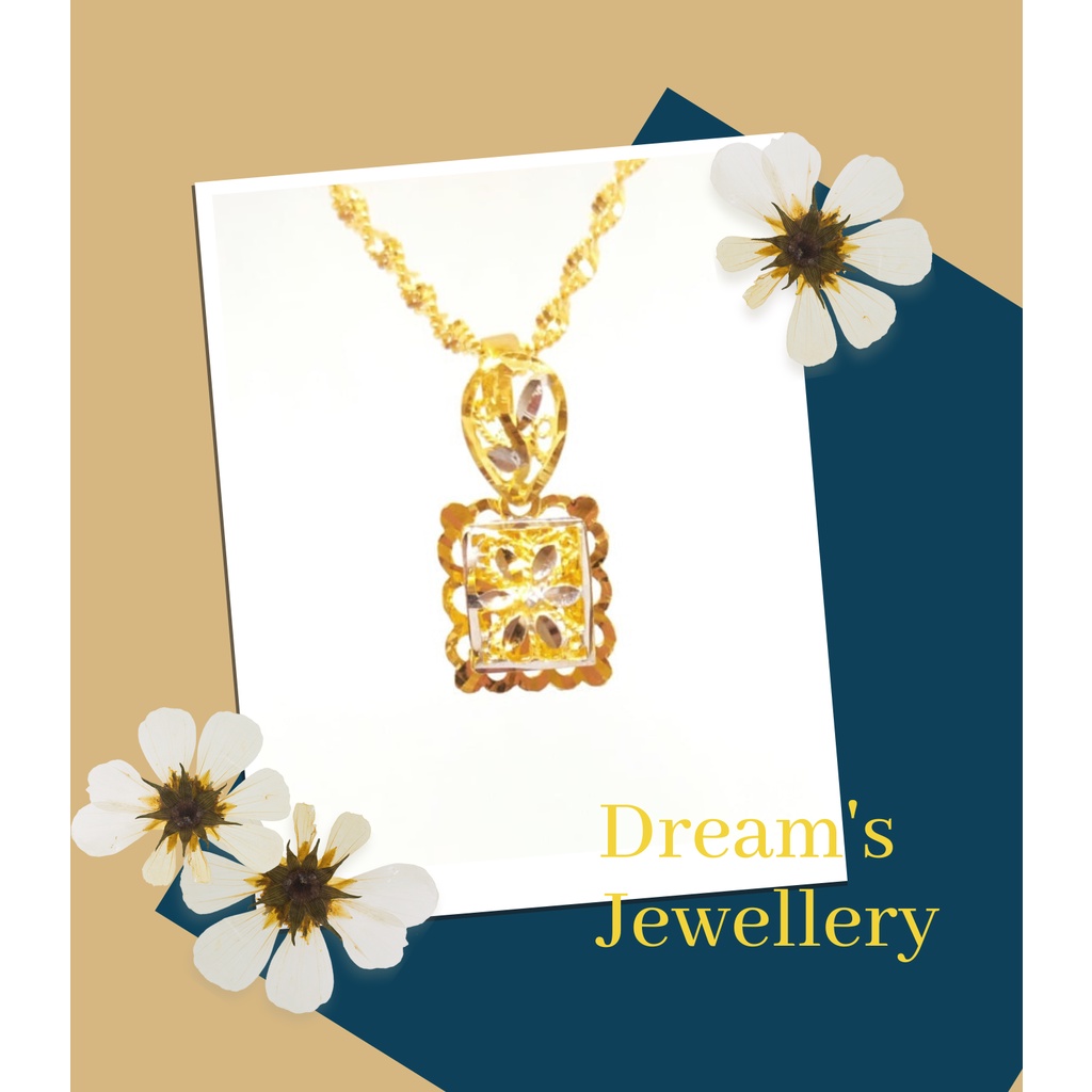 Dreams Jewelery 916 GOLD FILIGREE SQUARE PENDANT/ GOLD FILIGREE PENDANT