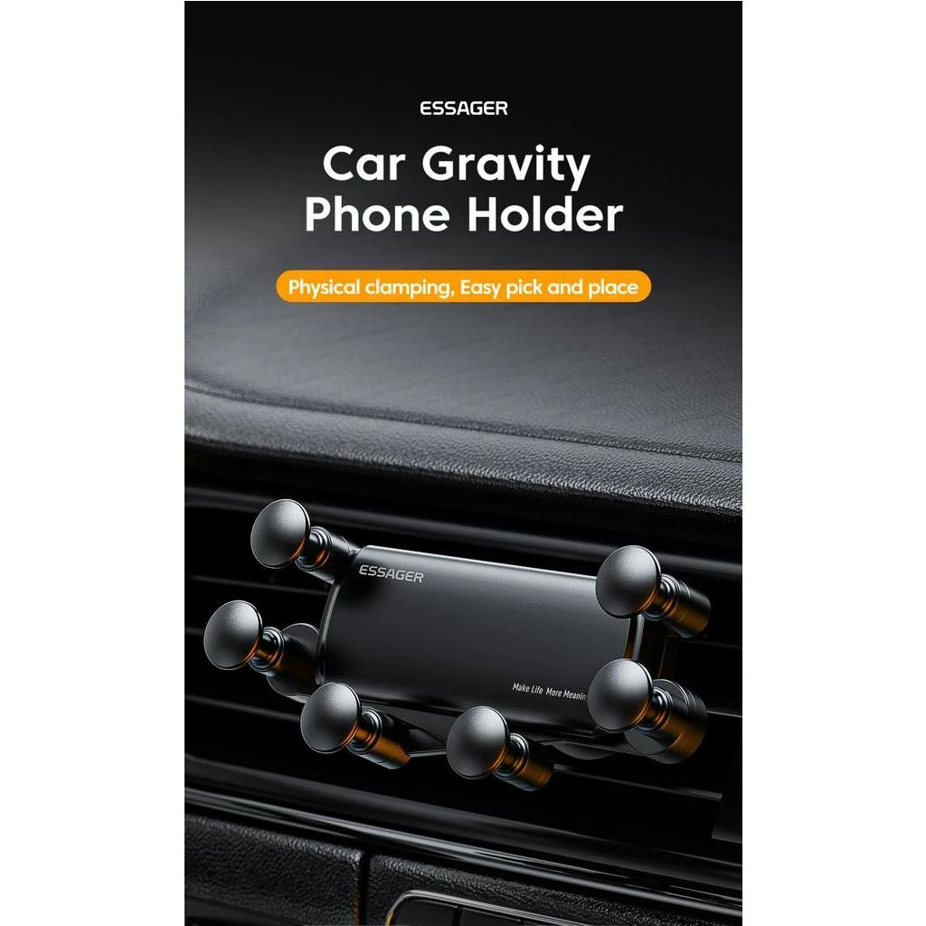 Essager ที่วางโทรศัพท์ในรถยนต์แบบแม่เหล็กโลหะแรงโน้มถ่วง Air Vent Mount 360 หมุนสําหรับสมาร์ทโฟนขนาด 4.7 ถึง 6.7 นิ้ว thumbnail 8