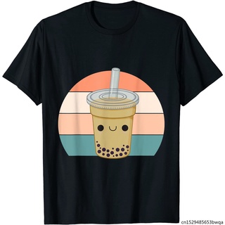 เสื้อยืดผ้าฝ้ายพิมพ์ลายคลาสสิก เสื้อยืด พิมพ์ลายการ์ตูนชานม Boba Kawaii Bubble Tea สไตล์คลาสสิก ไม่ซ้ําใคร สําหรับผู้ชาย