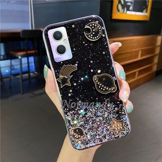 เคสโทรศัพท์ OPPO Reno7 Z / Reno 7 Pro 5G Glitter Sequins Transparent Phone Casing Cosmic Planet Silicagel Softcase Protective Cover เคส